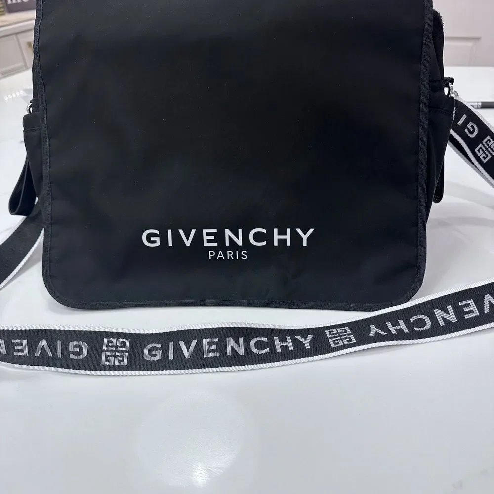 Givenchy Black Logo Changing/Diaper Bag - Inc/ Changing Mat-Authentic